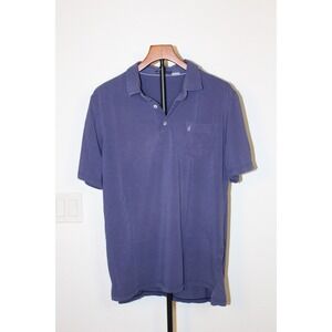 Johnnie-O Mens Blue Short Sleeve Collared Polo Shirt Size L